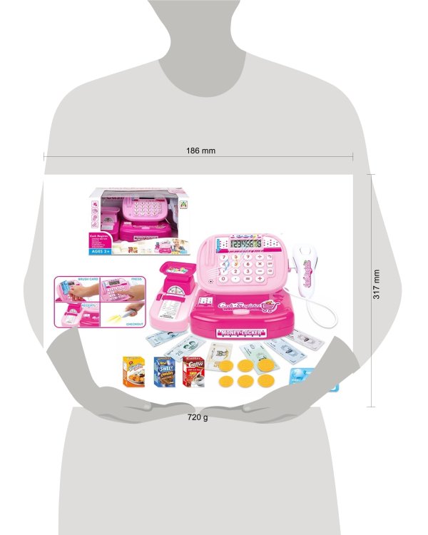 Игровой набор.Касса-калькулятор "ЛУЧШИЙ КАССИР"(21*16*14) с акс.(свет) ( Арт. ZY1188466)