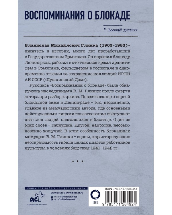 Воспоминания о Блокаде