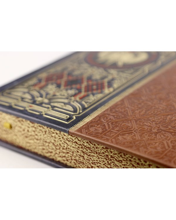 Русская история К.Н. Бестужева-Рюмина. Книга в коллекционном кожаном инкрустированном переплете ручной работы с окрашенным и золочёным обрезом