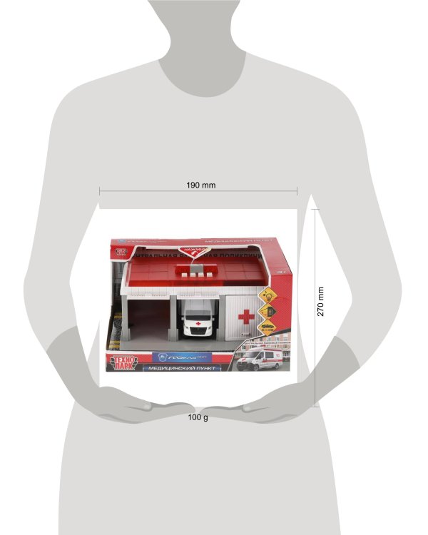 Игрушка пластик свет-звук МЕДИЦИНСКИЙ ПУНКТ 22 см, ворота, gazel NEXT, кор. Технопарк в кор.2*18шт