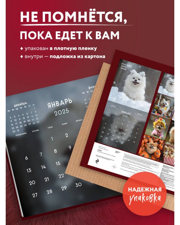 Шпицы. Календарь настенный на 2025 год (300х300)