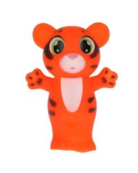Игрушка для ванны тигренок 9 см, в сетке, КАПИТОШКА в кор.2*240шт