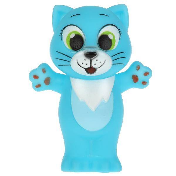 Игрушка для ванны котик 9 см, в сетке, КАПИТОШКА в кор.2*240шт