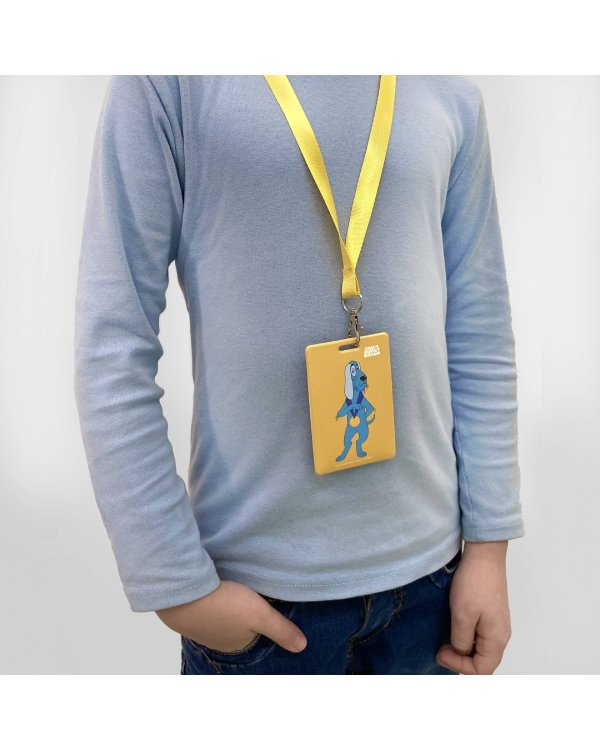 Бременские музыканты. Чехол для карточек (картхолдер) с лентой. Собака