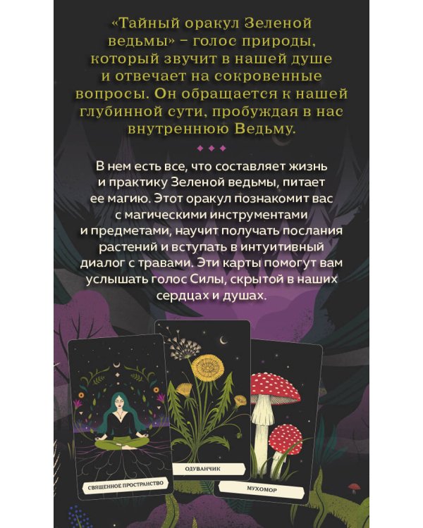 Тайный оракул Зеленой ведьмы (50 карт и руководство в подарочном оформлении)