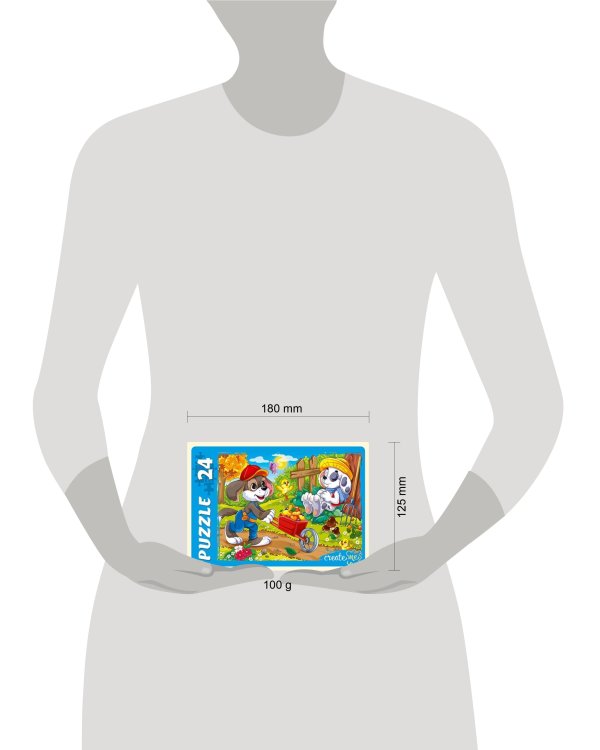 МАКСИ-ПАЗЛЫ 24 элемента. ЗАБАВНЫЕ ЩЕНКИ (Арт. ПУ24-0611)