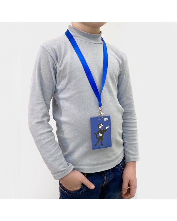 Бременские музыканты. Чехол для карточек (картхолдер) с лентой. Кот