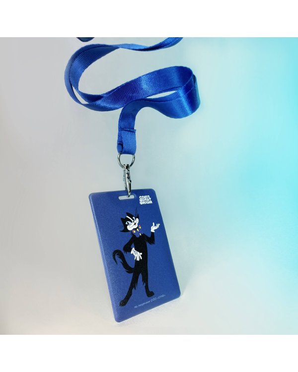 Бременские музыканты. Чехол для карточек (картхолдер) с лентой. Кот