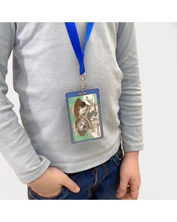 Бременские музыканты. Чехол для карточек (картхолдер) с лентой. Кот