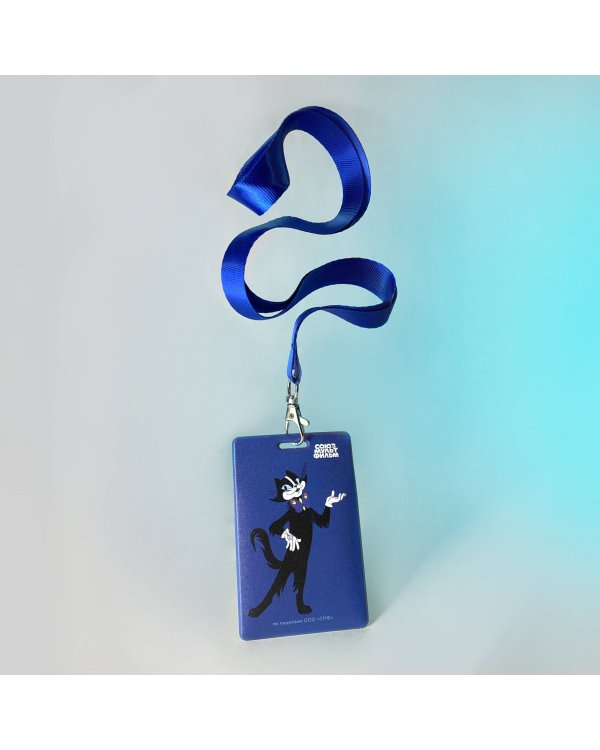 Бременские музыканты. Чехол для карточек (картхолдер) с лентой. Кот