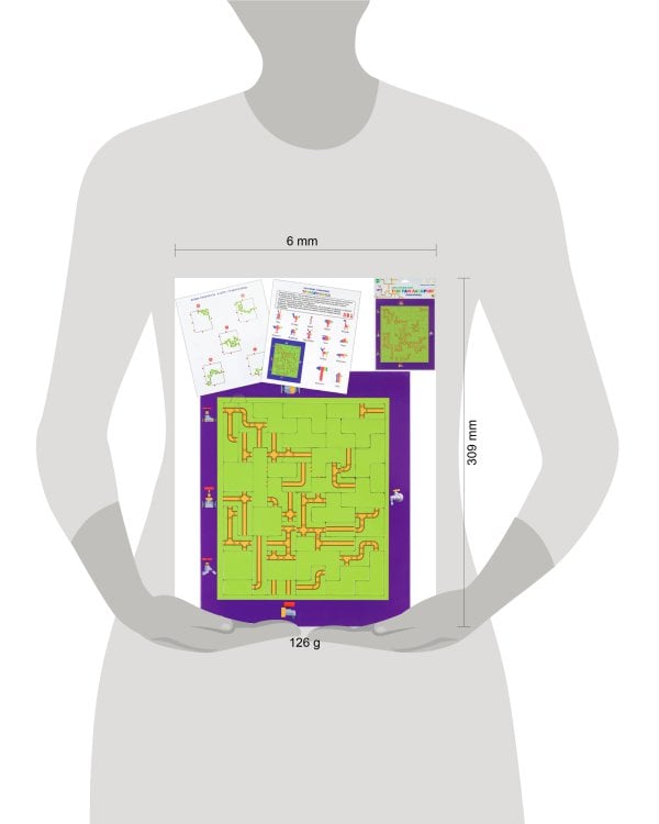 Рамка-вкладыш Танграм-лабиринт "Трубопровод"  (39 деталей) П-2658