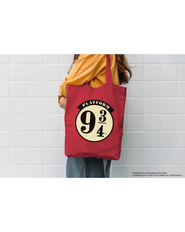 Сумка. Платформа 9 и 3/4 (красная, 38х43 см, длина ручек 58 см)