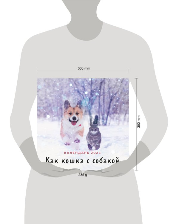 Как кошка с собакой. Календарь настенный на 2023 год (300х300 мм)
