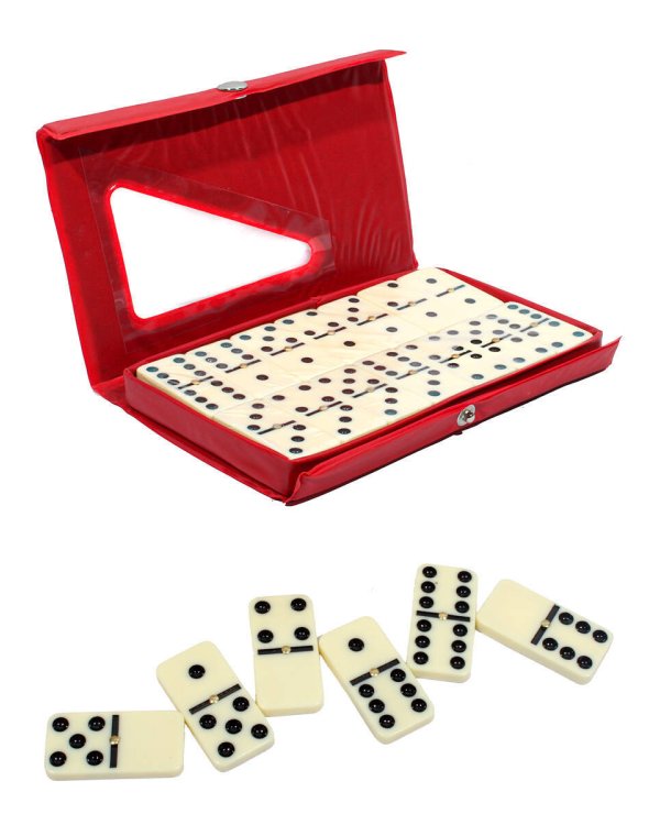 Домино пластиковое (17*10*1.5 см) в пластиковой коробке 28 шт. (Арт.P00065)