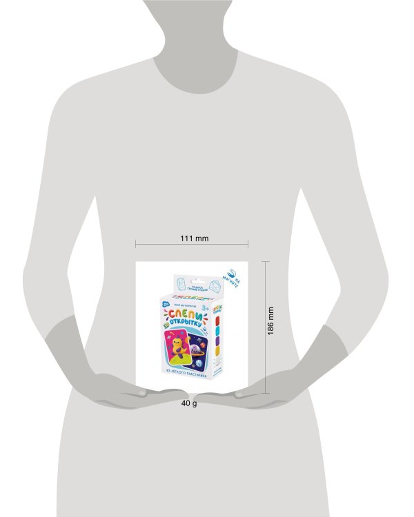 Легкий пластилин ТМ "Лепи легко", набор Слепи открытку Космос с магнитом