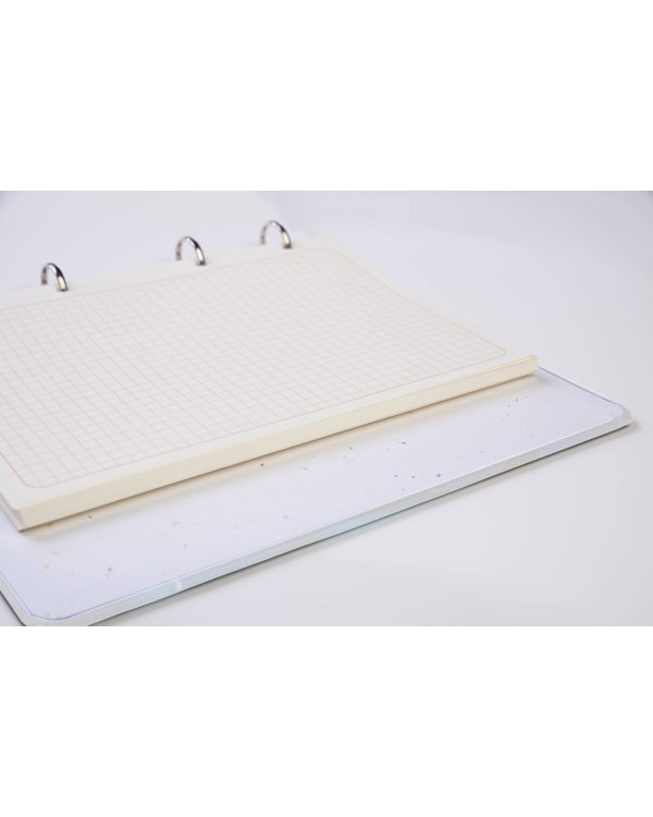 Тропический цветок. Тетрадь на кольцах, А5, 100 л., с цветными разделителями, зол. фольга