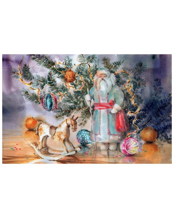 Акварельные сезоны: Чародейка-зима. Рисуем искристый иней, новогодние огни и винтажные открытки