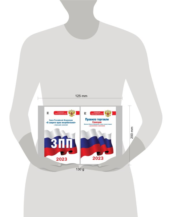 Комплект из 2-х книг: Закон РФ " О защите прав потребителей" и Правила торговли с изменениями и дополнениями на 2023 год