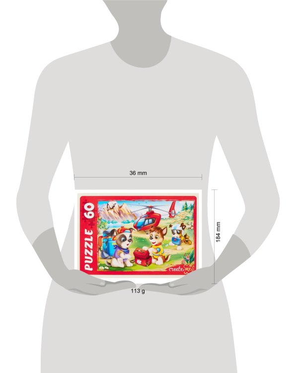 39. ПАЗЛЫ 60 элементов. ДОБРЫЕ ЩЕНКИ-СПАСАТЕЛИ (Арт. ПУ60-0463)