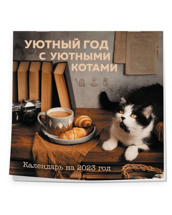Уютный год с уютными котами. Календарь настенный на 2023 год (Ольга Демьянова)