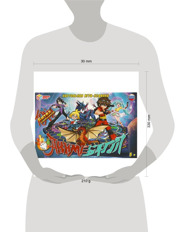 Аниме баттл. Настольная игра-ходилка. 217х330х27 мм. Умные игры. в кор.20шт