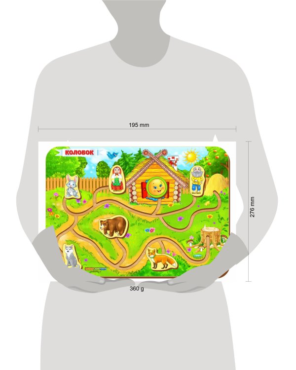 Деревянная игрушка. Сказки 'Колобок' (Арт. 114105)