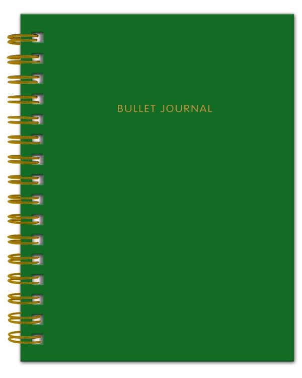 Bullet Journal (Изумрудный) 162x210мм, твердая обложка, пружина, блокнот в точку, 120 стр.