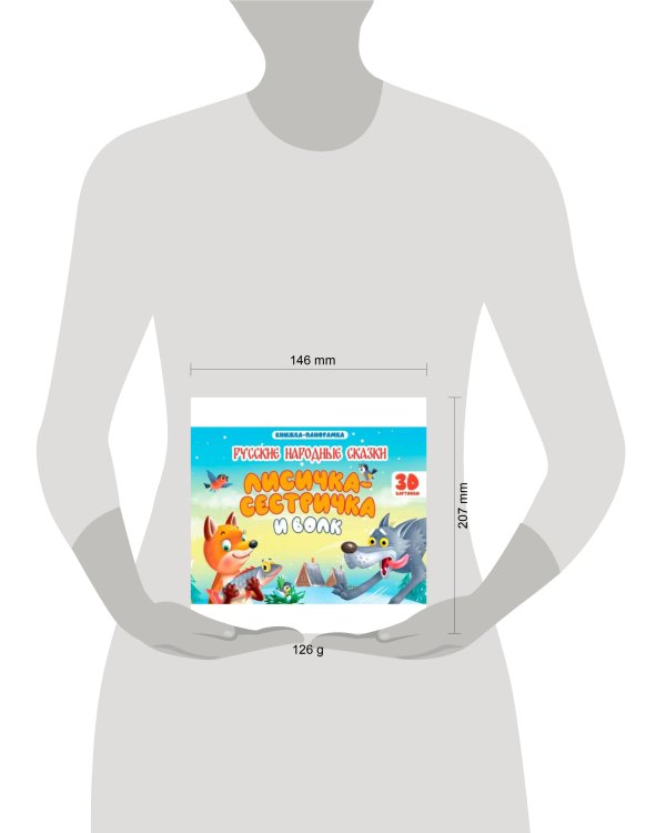 КНИЖКИ-ПАНОРАМКИ 4 разворота 145х203. ЛИСИЧКА СЕСТРИЧКА И ВОЛК