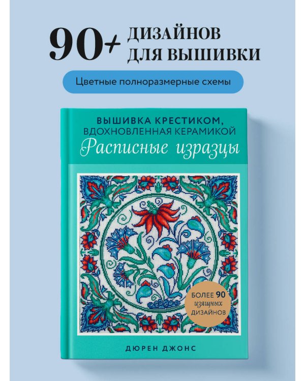 Вышивка крестиком, вдохновленная керамикой. Расписные изразцы.