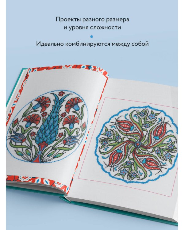 Вышивка крестиком, вдохновленная керамикой. Расписные изразцы.