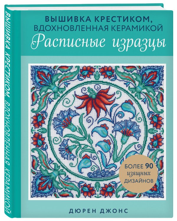 Вышивка крестиком, вдохновленная керамикой. Расписные изразцы.