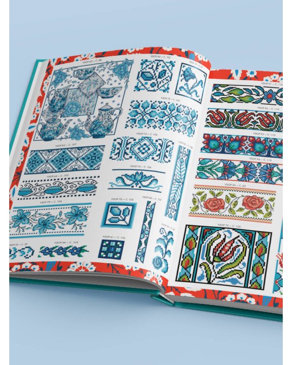 Вышивка крестиком, вдохновленная керамикой. Расписные изразцы.