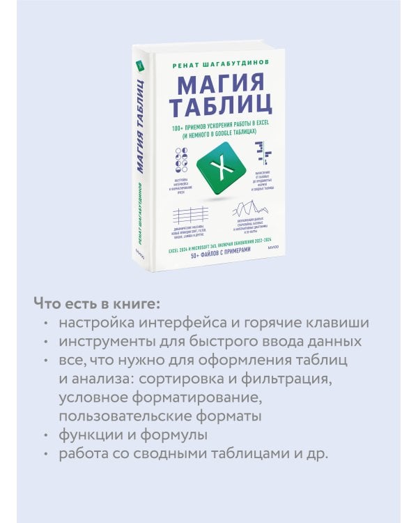 Магия таблиц. 100+ приемов ускорения работы в Excel (и немного в Google Таблицах)