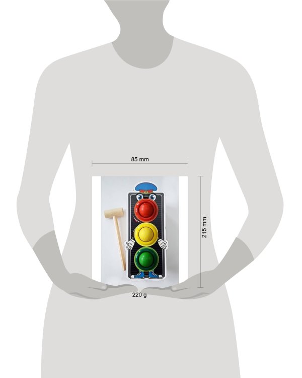 Деревянная игрушка.Стучалка цветная «Светофор», 3 отверстия (Арт. 115202)