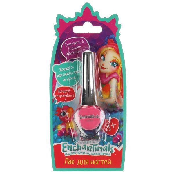 Косметика для девочек ЭНЧЕНТИМАЛС лак для ногтей, розовый, блист МИЛАЯ ЛЕДИ в кор.2*180шт