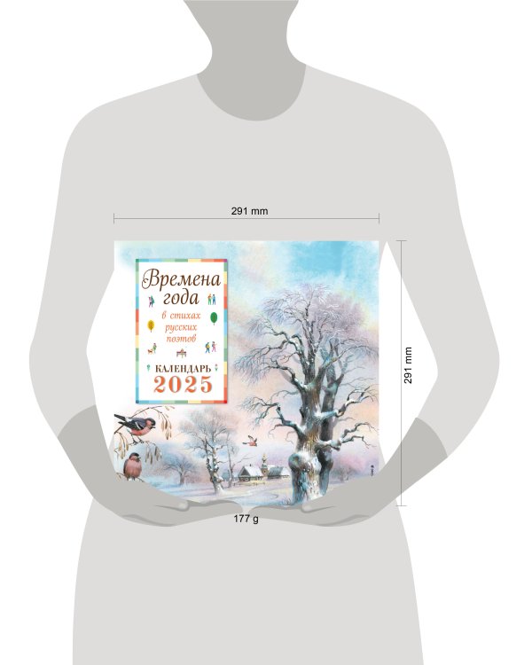 Времена года в стихах русских поэтов. Календарь настенный на 2025 год (290х290 мм) (ил. В. Канивца)