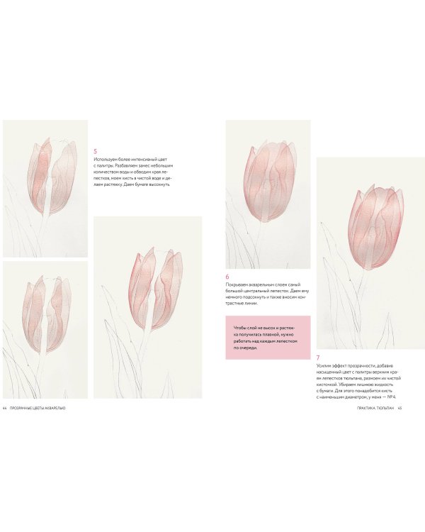 Прозрачные цветы акварелью. Рисуем в технике "рентген"