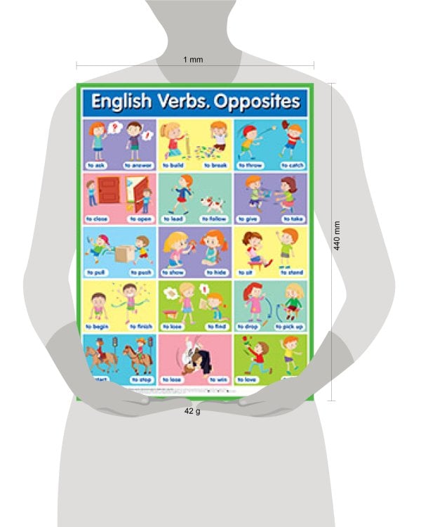 Глаголы. Противоположности. English Verbs. Op. Наглядное пособие по английскому языку