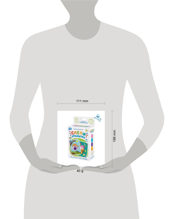 Легкий пластилин ТМ "Лепи легко", набор Слепи открытку Фея с магнитом