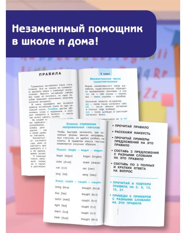 Все правила английского языка и неправильные английские глаголы. Для начальной школы