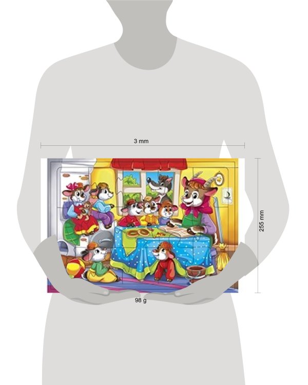 ПАЗЛ-РАМКА. 24 элемента. ВОЛК И СЕМЕРО КОЗЛЯТ (Арт. П24-5760)