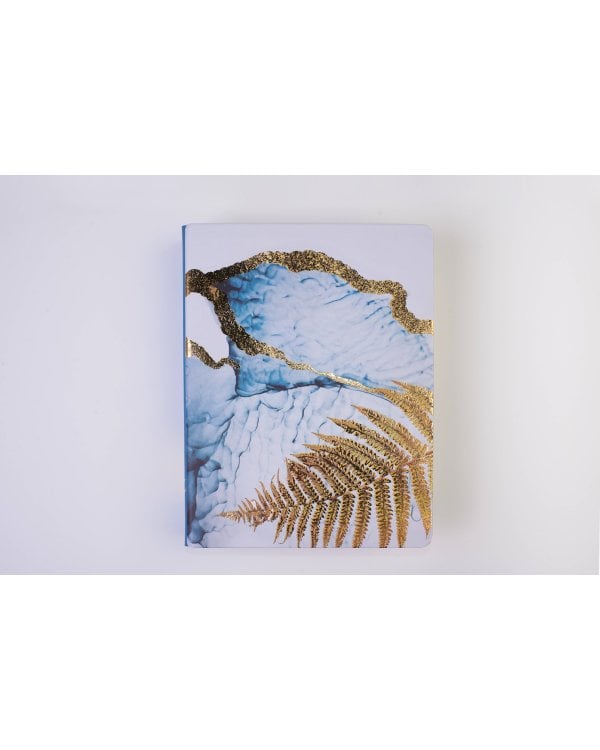 Золотой папоротник. Тетрадь на кольцах, А5, 100 л., с цветными разделителями, зол. фольга