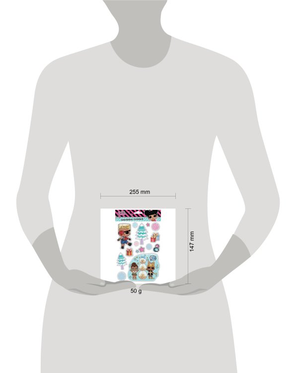 Наклейки новогодние гелевые «L.O.L. Surprise!», диз. 4