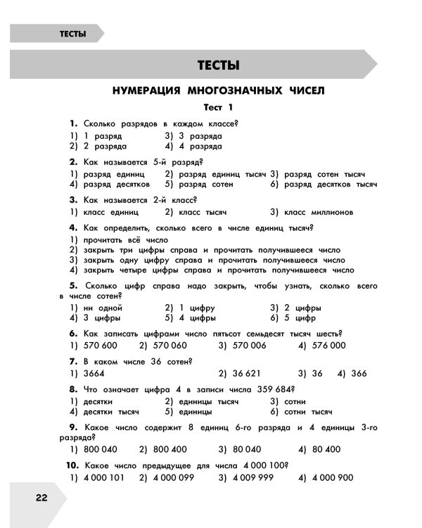 Математика в схемах и таблицах. Все темы школьного курса 4 класса с тестами.