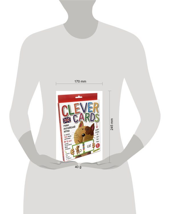 Учим английский играя. Уровень 1.(набор карточек+книга)