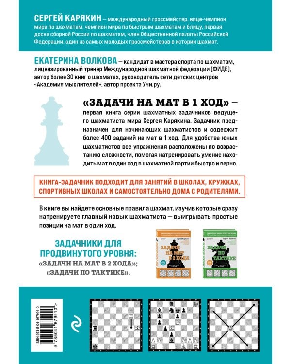 Шахматы. Задачи на мат в 1 ход. Более 400 задач.
