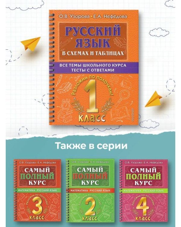 Русский язык в схемах и таблицах. Все темы школьного курса 1 класса с тестами.