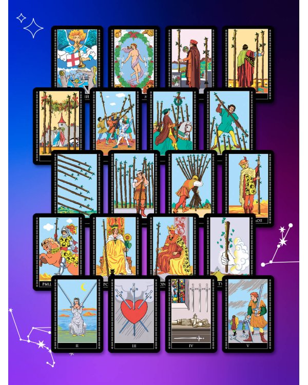 Полная колода Таро Уэйта. 78 карт + руководство для предсказаний