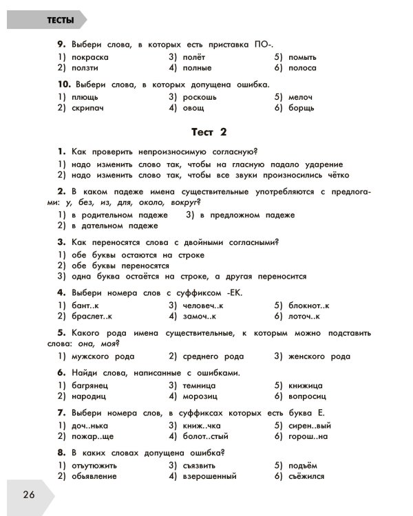 Русский язык в схемах и таблицах. Все темы школьного курса 4 класса с тестами.