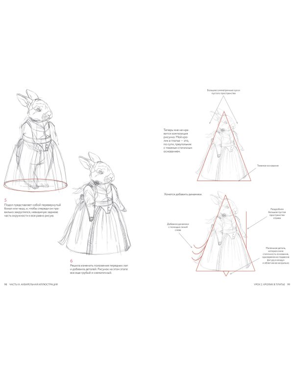 Кролики-пионы от Оксаны Фоминой. Авторская акварельная иллюстрация за 14 уроков